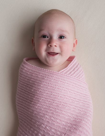 soft pink merino wool baby blanket made in new zealand