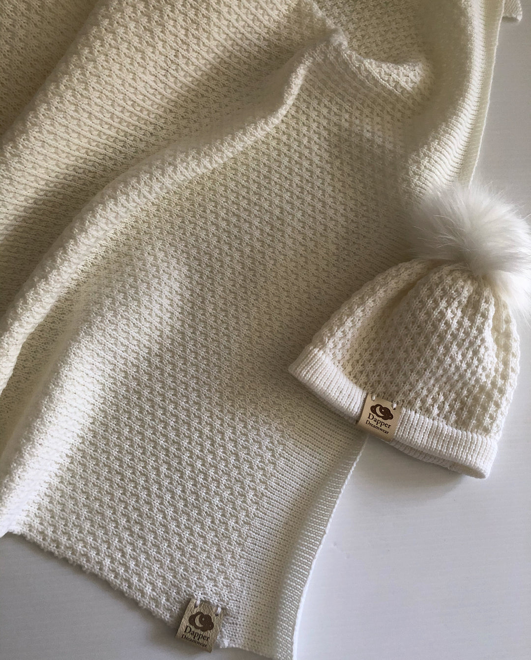 Dapper Dreamwear Merino Baby Blanket and Hat Gift Set