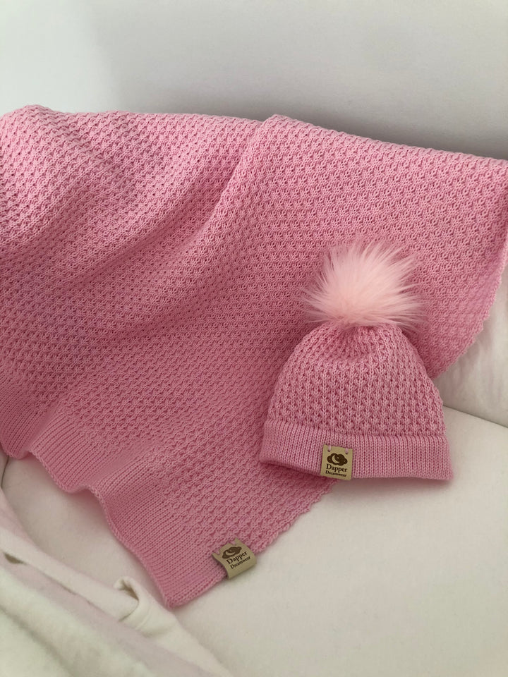 Dapper Dreamwear Merino Baby Blanket and Beanie Gift