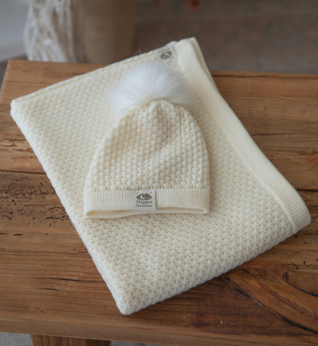 Dapper Dreamwear Baby Blanket and Beanie Gift Set