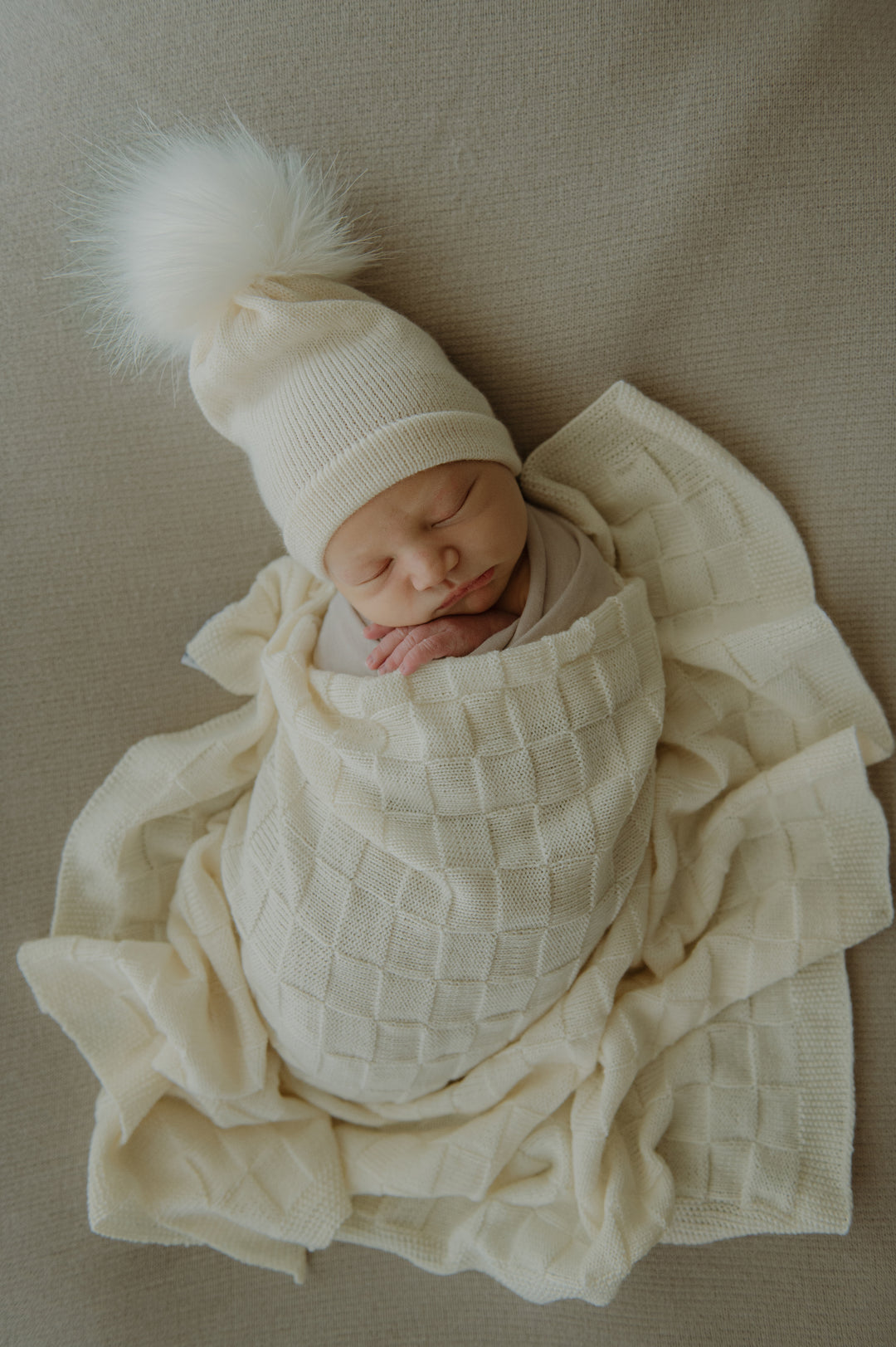 Heirloom Merino Baby Blanket and Beanie Gift Set