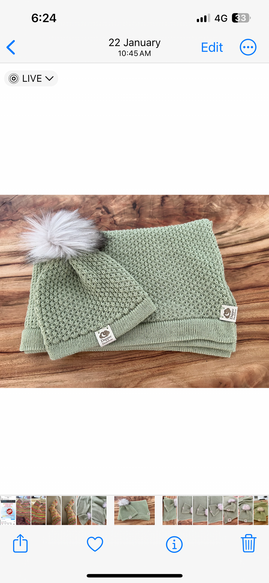 Dapper Dreamwear Merino Baby Blanket and Hat Gift Set