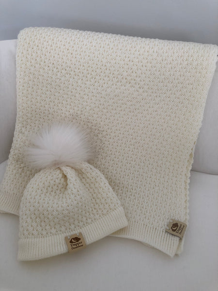 Dapper Dreamwear Baby Blanket and Beanie Gift Set