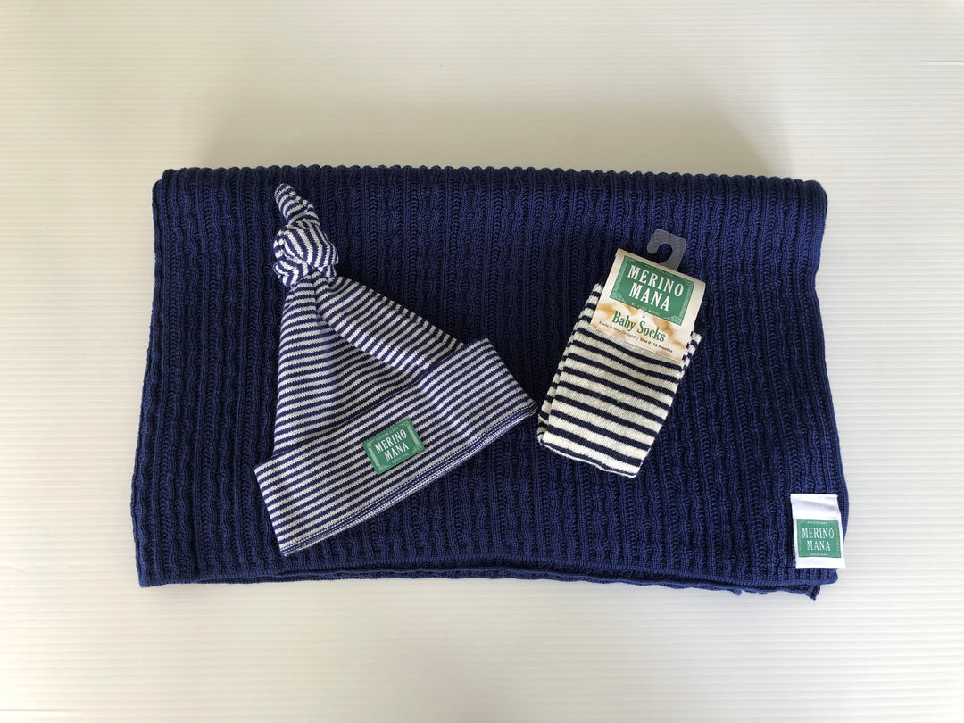 merino wool baby beanie and sock gift set made in new zealand