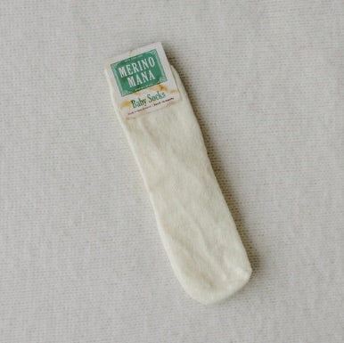 ‘Snow’ Merino Wool Baby Socks 0-1 years
